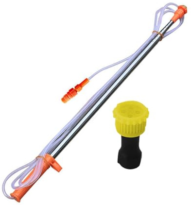 Sprühstab – 98,43 Drucksprühstange | 2,6 m Edelstahl Teleskop-Sprühstab mit Abzug | Sprüher-Aufsatz für Elektrische & Manuelle Sprühgeräte | Hochleistungsdüse für Obstbäume in großer Höhe