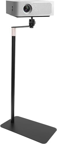 Vinnyooc - Soporte para videoproyector contra pared, rotación horizontal a 360°, soporte para proyector, regulable en altura 60-120 cm, para dormitorio, sala de estar, balcón
