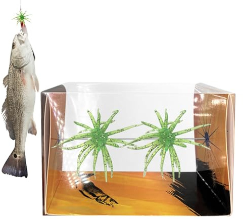 Generiskt sjöborre bete | 2 stycken realistiska mjuka simfiskar av silikon – bas dice bete – för sötvatten saltvatten jiggar trolling fiske karpfiske resa semester