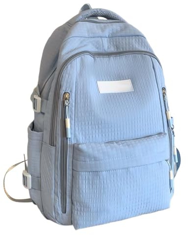 Große Kapazität Schultasche für Schülerinnen mit Laptop-Fach Alltagstauglichkeit (Blue, One Size)