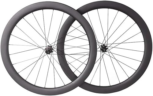 700C Hjulsats för landsvägscykel i kolfiber, 36T frihjul, 38/45/50 mm fälgar, genomgående axel, center-lock nav för skivbromsar, kompatibel med 7/8/9/10/11/12-växlade kassett,38mm