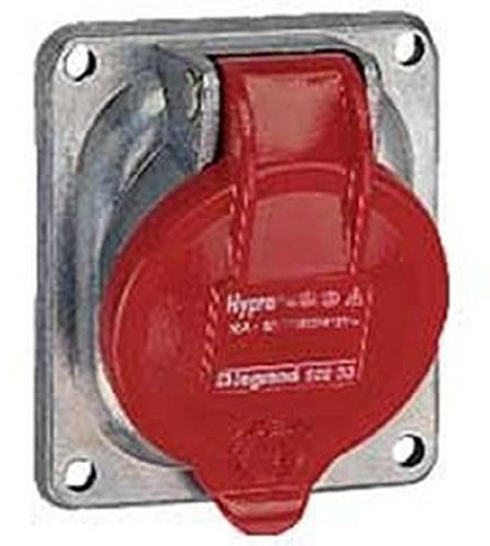 Prise fixe Hypra 32A - 3P+T - 380V~ à 415V~ - métal - IP44
