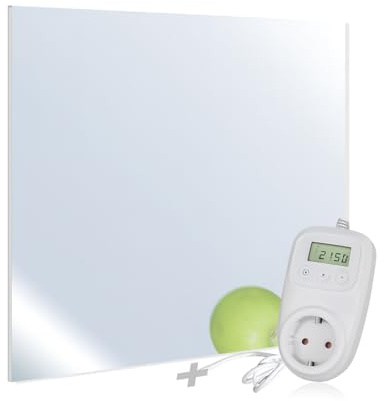 VIESTA H320-SP Calefacción por infrarrojos panel calefactor Carbon Crystal 320 Watt, ultraplano, espejo