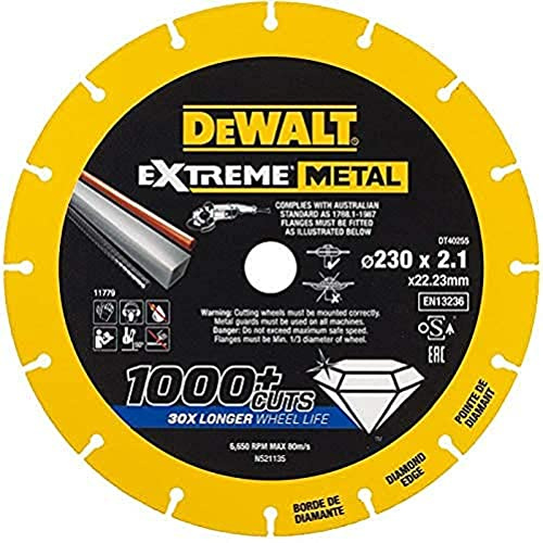 Dewalt DT40255-QZ Disque Extreme Métal 230 x x 22.23 x 1.5 mm