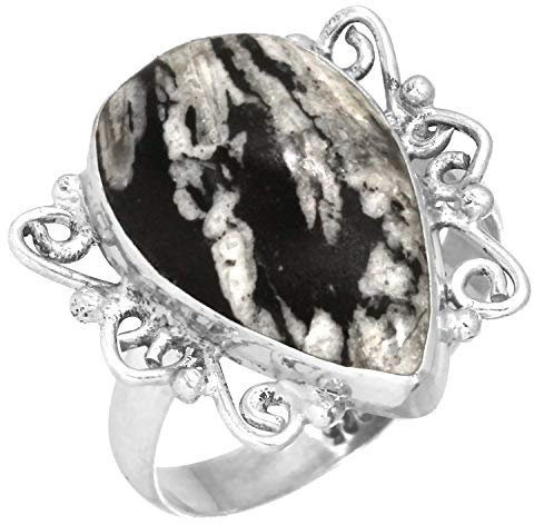 Solide 925 Sterling Silber Ring Natürlich Chrysantheme Designer Schmuck Größe 63 (20.1) (38061_R10)