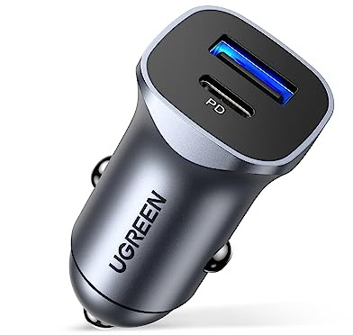 UGREEN Zigarettenanzünder 20W PD 3.0 USB C Auto Ladegerät 12V KFZ Zigarettenanzünder