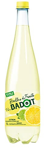 BADOIT - Bolle di frutta limone, profumo di lime, 1 l, 4 pezzi