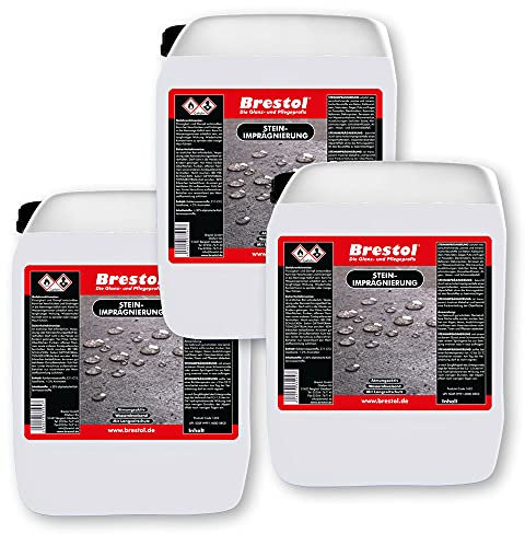 STEINIMPRÄGNIERUNG 3x 5 Liter - Steinversiegelung Fassadenschutz Steinimprägnierer Betonversiegelung Betonimprägnierung Ziegelimprägnierung Dachimprägnierung Kaminimprägnierung