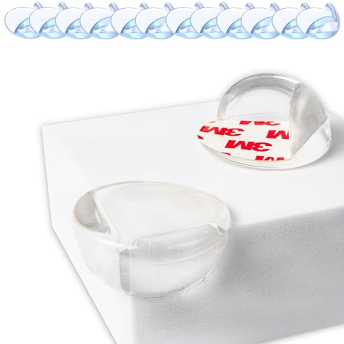 Protector Esquinas de Mesa, 6 pzs, Transparente, Forma Redonda, con Adhesivo Especial, Protección de Bordes y Esquinas, Protector de Muebles para bebés, Protecciones Niños para Bordes y Esquinas