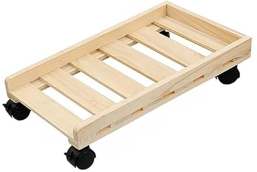 Trä Mobil Justerbar Datortornhållare Dator CPU Stativvagn Med Bromslås Hjul Stativ För PC Datorfodral