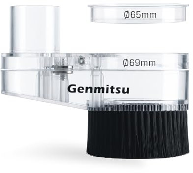 Genmitsu CNC Dust Shoe for CNC Machines Spindle Motor/Compact Router with a 65mm/ 69mm Net Diameter, Hose Adapter Outer Diameter 38mm, Transparent