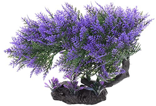 FRCOLOR Dekorative Künstliche Kiefer Für Aquarien Lebendige Aquarienpflanze Wasserpflanzen-Dekoration Für Terrarien Und Fischbehälter Pflegeleicht Und Leichtgewichtig Für Natürliche