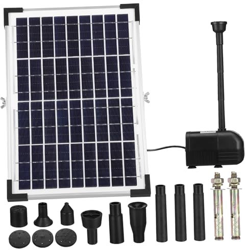 Kisangel 12w Solar Wasserpumpe Für Teich Outdoor Brunnen Tauchpumpe Solarbetrieben Springbrunnenpumpe Wasserspielpumpe Mit Einstellbarem Winkel Für Garten Vogelbad