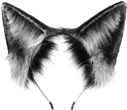 LICHENGTAI Schwanz und Ohren Set, Faux Furry Fox Wolf Tail Kit mit Langer Fuchsschwanz und Ohren und Glockenkragen für Halloween Karneval Party Dekoration Kostüm Dressing Parteien