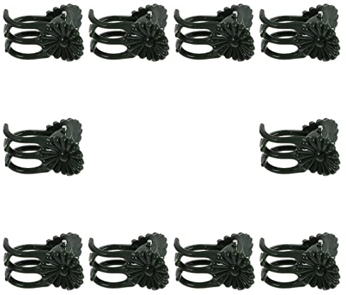 GLEAVI 10 Stück Kunststoff Pflanzenclips in Schwarz Einfache Anwendung ohne Pflanzenschaden als Orchideen und Blumenbefestigung für Gartenpflanzen
