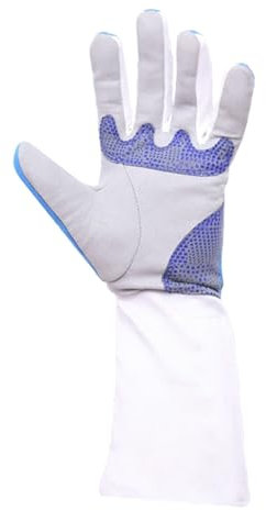 DJJYCTNM Fechthandschuh, Waschbare, rutschfeste Übungshandschuhe für Degenfolie und Säbel, Fäustling aus Kunstleder für Fechtwettkämpfe und Kampfübungen (Color : Left Hand, Size : 5#)