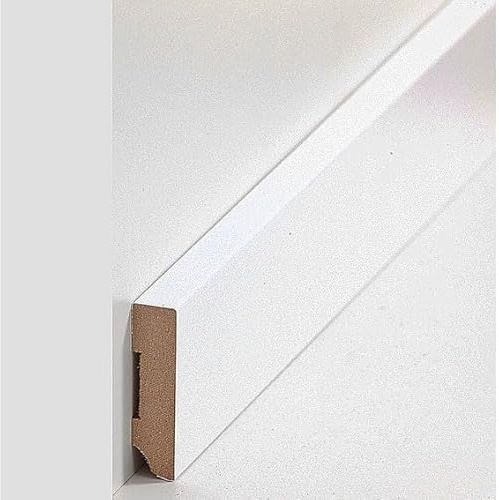 PROVISTON - Battiscopa in MDF, 13 x 40 x 2500 mm, anima in MDF, 12,5 m, 5 pezzi