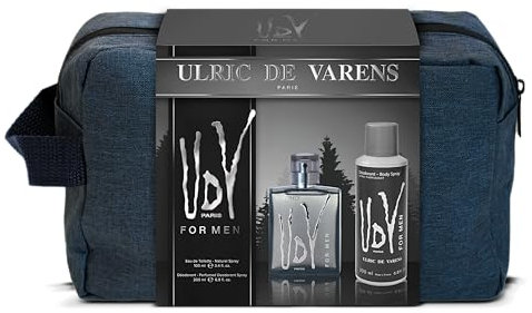 ULRIC DE VARENS - Trousse UDV For Men - Eau de Toilette Homme 100 ml + Déodorant 200 ml - Fougère Boisée Orientale - Made in France