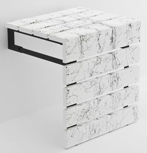 Siège de douche pliable mural en bois de teck fait à la main avec pieds, banc de bain durable, conforme à la norme ADA, tabouret de salle de bain robuste, peu encombrant, chaise compacte et résistante