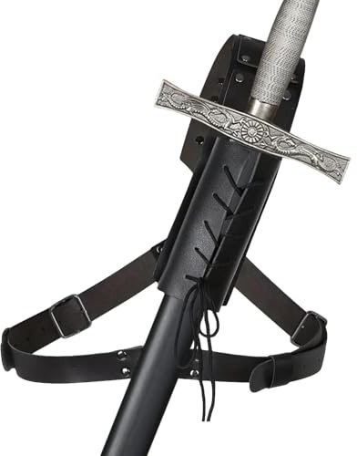 Opilroyn Light Sabers Holster | Medieval Renaissance Sabers Scabbard Sabre Back Holster,PU Leather Sabre Holder Belt, Light Sabers Sheath For Knights, Halloween, Warriors, Pirates