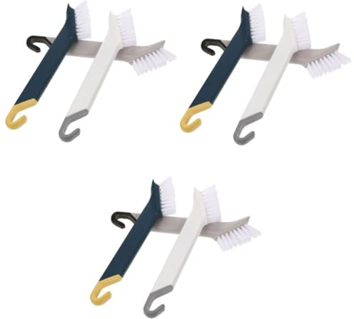 Ipetboom 9pcs Kitchen Cleaning Brush Multi-functional Grooved Scrub Brush Tweezers for Sink and Stove Cleaning for Stubborn Stains and Hard Reach Areas