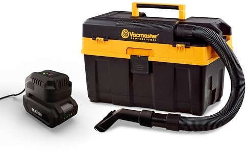 Vacmaster Professional 4-Gallon 24V MAX Cordless Wet/Dry Shop Vacuum with 4.0Ah Battery - DVTB244 0201