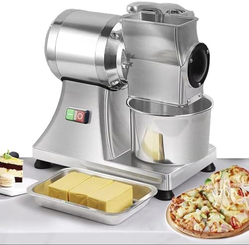Electric Cheese Grater, Electric Rotary Cheese Grater, Stainless Steel Electric Butter Grinder for Cheese, Butter, Bread Bran, 0.75HP/550W Throughput 88LB/H