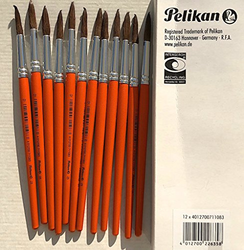 Pelikan Haarpinsel Sorte 23, Größe 12, 12 Stück