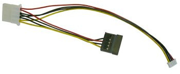 Mini-Box Cavo di prolunga per hard disk da 3.5 e 2.5 - 130 mm - Molex 4 poli e SATA - 5V DC