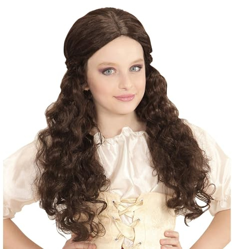 W WIDMANN MILANO Party Fashion - Parrucca da ancella medievale per bambini | Parrucca in capelli sintetici con trecce intrecciate, accessorio per costumi per feste a tema medievali, Carnevale