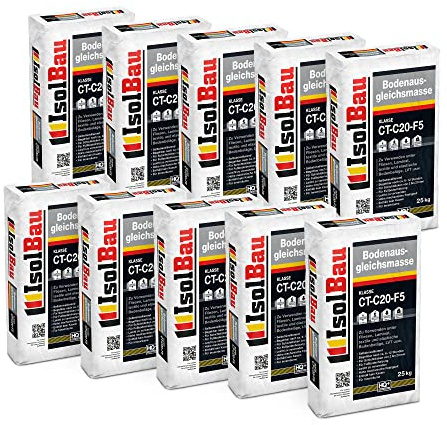 Isolbau Bodenausgleichsmasse 2-20mm CT-C20-F5-250 kg Selbstnivellierende Ausgleichsmasse für Bodenunterlagen im Innenbereich