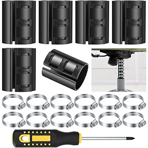 QOOSIKICC 19 Pcs Fixing a Sinking Office Chair Cylinder Alternatives Gas Lift Tools Kits, Office Chair Saver for Stop Sinking, with Hose Clamps, Dual-Purpose Screwdriver