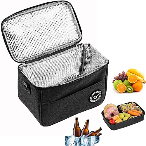 Fleymu Kühltasche Klein 5.7L - Faltbare Lunchbox Tasche, Lunchtasche, Lunchbag, Tragbar Mini Kühltasche - Geeignet für Reisen, Picknick, Büro, Grillen