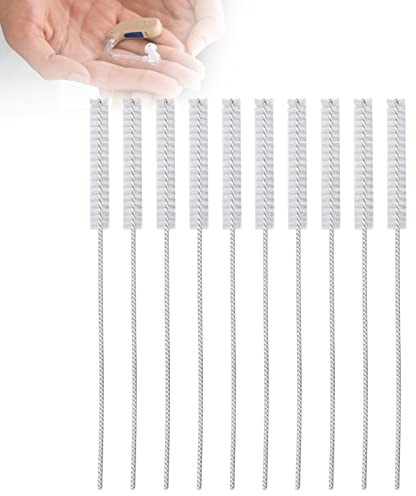 LIZEALUCKY 10 Stück Hörgeräte Reinigungsbürste Hörmuschel Ohrmuschel Entlüftungsreiniger Hörgeräte Geräte Entlüftungsbürste für Hörverstärker Reinigungsbürste Hilfsmittel-Zubehör