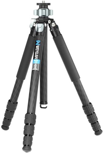 WEYLLAN Stativ-Carbon-Fiber 168cm, Pro-Heavy-Duty-Stativ Aus Carbon-Fiber Mit 29mm Rohr,Kompaktes Reisestativ Für Kamera, Camcorder, Stativ Mit Einbeinstativ-Funktion, 25kg Tragkraft