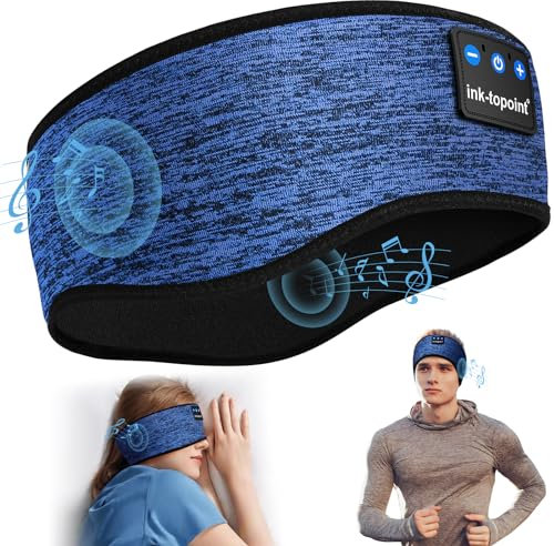 Schlafkopfhörer Bluetooth,Schlaf Kopfhörer Stirnband Bluetooth 5.4 Kopfhörer Geschenk für Männer/Frauen mit Ultradünnen HD Stereo Lautsprecher für Sport,Schlafen,Reisen,Meditation,Entspannen