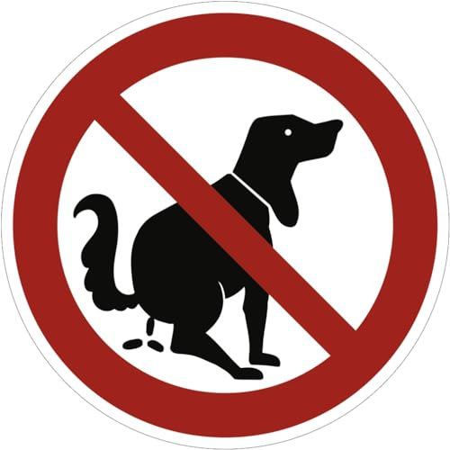 Dreifke® Schild Hier kein Hundeklo, Alu 1,8mm, Ø 400 mm