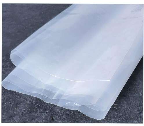 300 cm x 400 cm große Polyethylen-Kunststofffolie, 1100 g verdickte, transparente Kunststofffolie, wasserdichte Polyethylen-Abdeckfolie für Gartenarbeit und Schutz von Bauschutt
