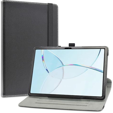 LiuShan Custodia per DOOGEE T10E,360 Gradi di Rotazione Custodia in Pelle PU con Supporto Caso per DOOGEE T10E /Blackview Tab 80 /Blackview Tab 10 WiFi/OSCAL Pad 7 Tablet 10 Pollici,Nero