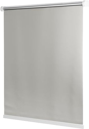 Ventanara® Rollo ohne Bohren schnurlos Springrollo inklusive Klemmträgern (hellgrau (raumverdunkelnd), 110 x 150 cm)