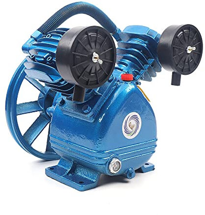 LANNADD Kompressor, Einstufig Druckluft Kompressor Aggregat Pumpenkopf V Type 2 Zylinder 170 L/Min, Druckluft Kompressoraggregat Geeignet für Fabriken Maschinen Baugewerbe und Fahrzeugwartung