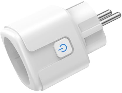 Intelligente WLAN-Steckdose,16 A 3680W, Smart Plug kompatibel mit Alexa und Google Home,Energieüberwachung | App Fernbedienung | Sprachsteuerung | Timer (weiß)