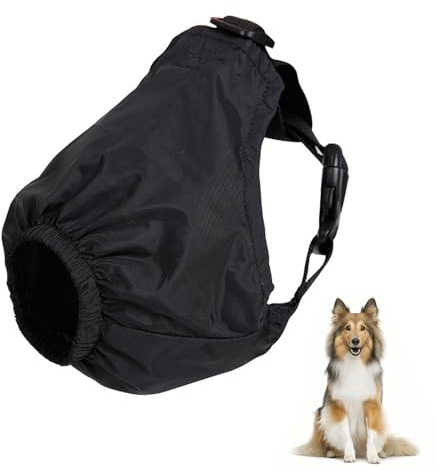 Beruhigende Hundekappe mit Augenmaske aus Nylon – Für Fellpflege, gegen Biss und Reisekrankheit (Größe L)