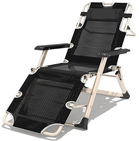 Sonnenliege Klappbar Liegestuhl Klappbar Klappbarer Terrassen-Liegestuhl, Verstellbarer Anti-Schwerkraft-Loungesessel Mit Kopfstütze Für Camping, Garten, Terrasse, Rasen Gartenliege Relax-Liegestuhl