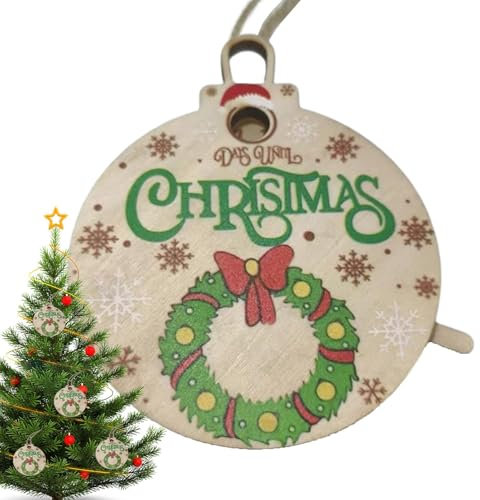 Weihnachtsschmuck Adventskalender-Schild, Weihnachts-Countdown-Ornament | Countdown-Weihnachtszeichen-Ornament - Weihnachtsbaumschmuck aus Holz
