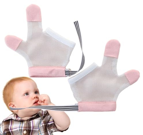 1 Paio Succhiamento Pollice, Thumb Sucking Glove Kids, Antisucchiamento ditos, Tappo Per Ventosa Per Pollice E Protezione Per Succhiare Pollice, Protezione ditos (S/M/L)