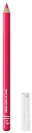 e.l.f. Cream Glide Lip Liner, hochpigmentierter Stift zum Formen und Definieren der Lippen, halbmattes Finish, vegan und tierversuchsfrei, Fuschia Forward
