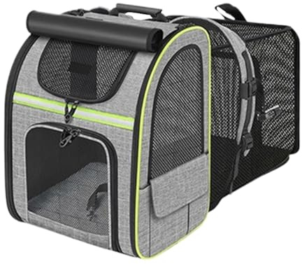 BommFu Hundetrage Rucksack - Hundetransporter Rucksack | Atmungsaktive Klappbare Haustiertasche Für Camping Wandern Motorrad Reisen