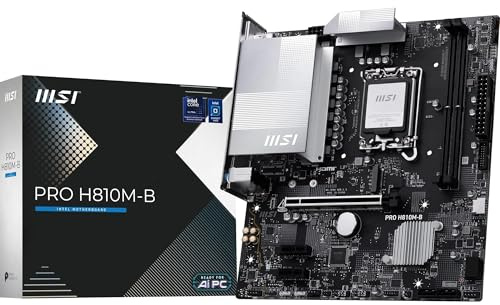 MSI Pro H810M-B Carte mère Micro-ATX - pour processeurs Intel Core Ultra (série 2), LGA 1851 - Mémoire DDR5 (6400+MT/s OC), PCIe 5.0 x16, M.2 Gen4, 2,5G LAN