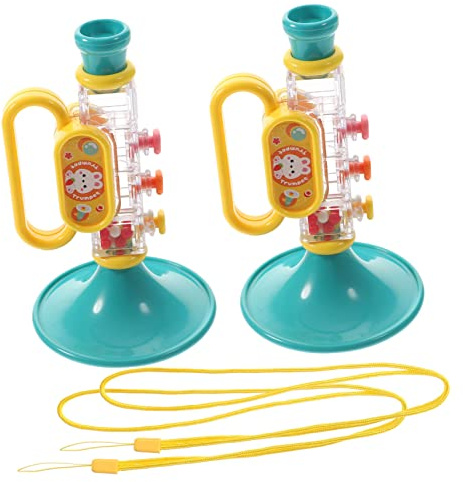 Toddmomy Kleine Trompete Spielzeug Satz Für Kinder Klangreiche Anfänger Trompete Aus Glattem Material Pädagogisches Musikspielzeug Für Mädchen Und Jungen Party Und Lernspaß